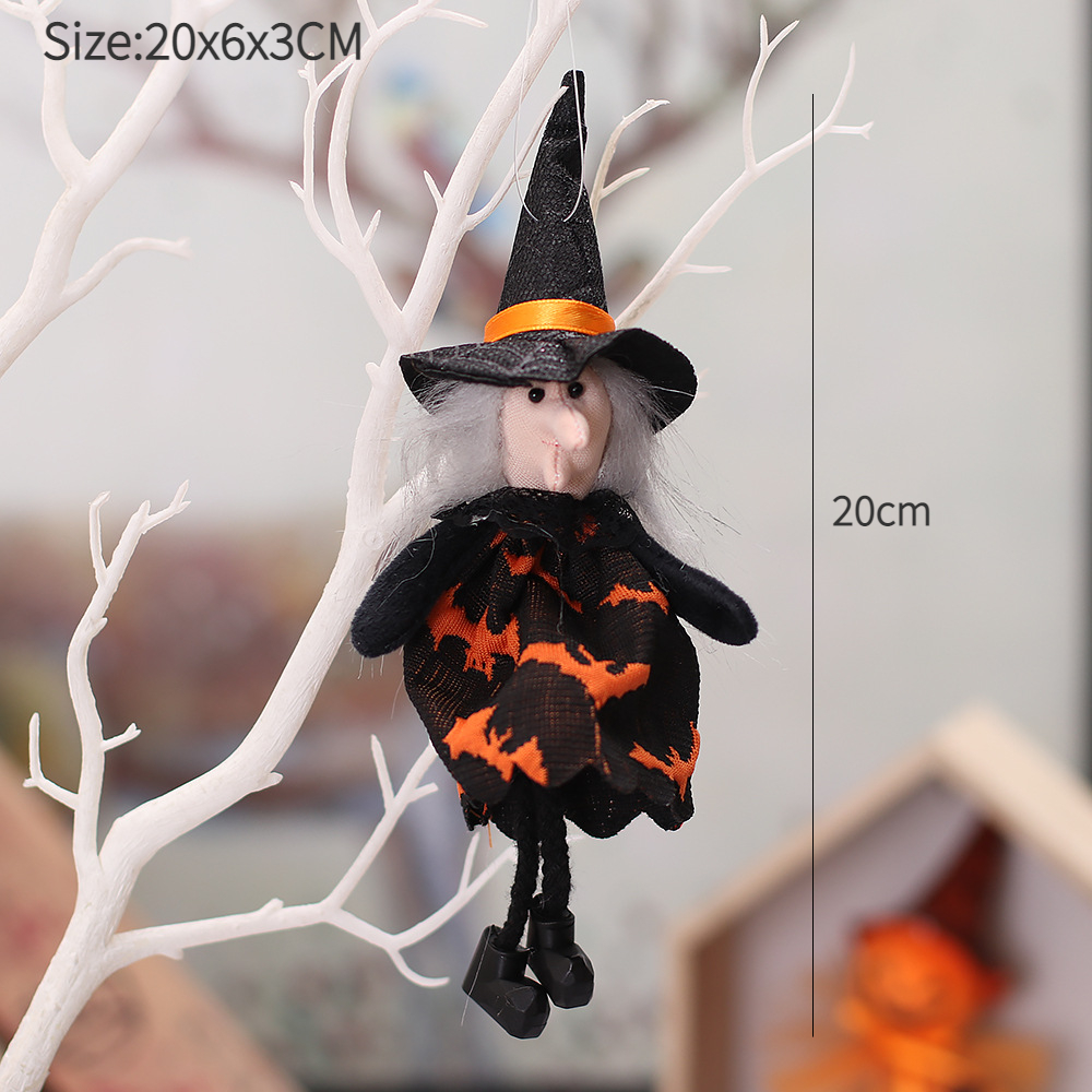 Halloween-dekorasjoner dukkebardekor gresskar spøkelsesheks anheng skummel halloween barn halloween-festdekorasjon til hjemmet: Lys gul