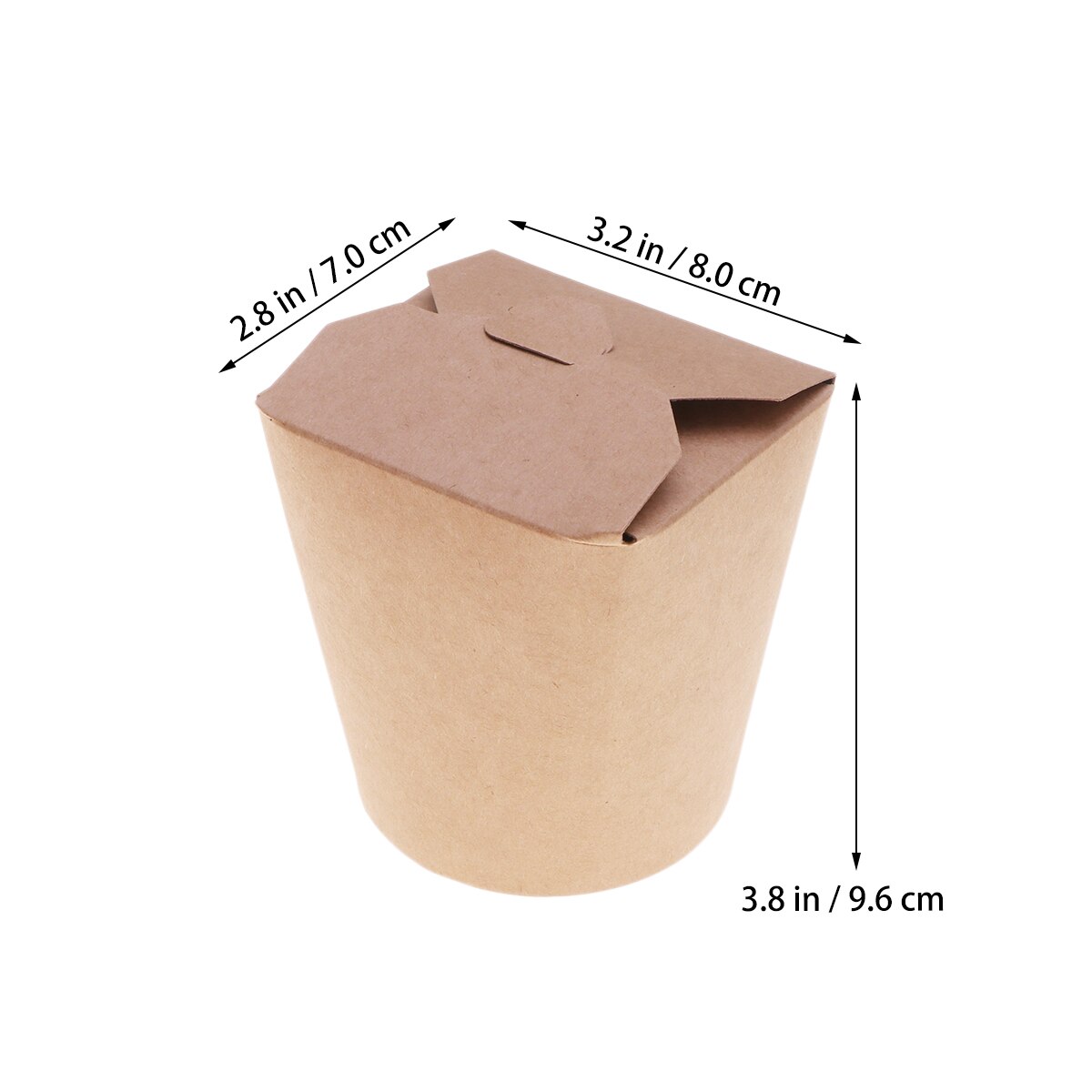 Cubo de papel Kraft desechable, contenedores preparación comida para llevar, paquete de comida, caja de papel Kraft, boda, de cumpleaños, 50 Uds. 16 onzas