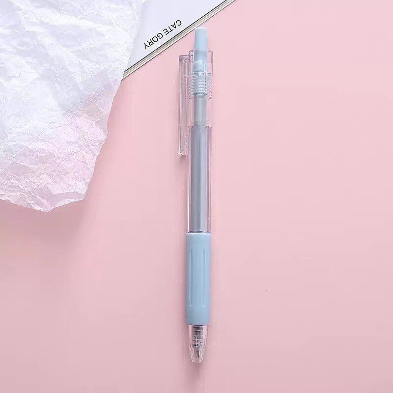 Pressable Pen Cutter Portable Utility Knife Express Box Opener Kawaii Stationery DIY Craft Handmade Tool School Office Supplies: grey