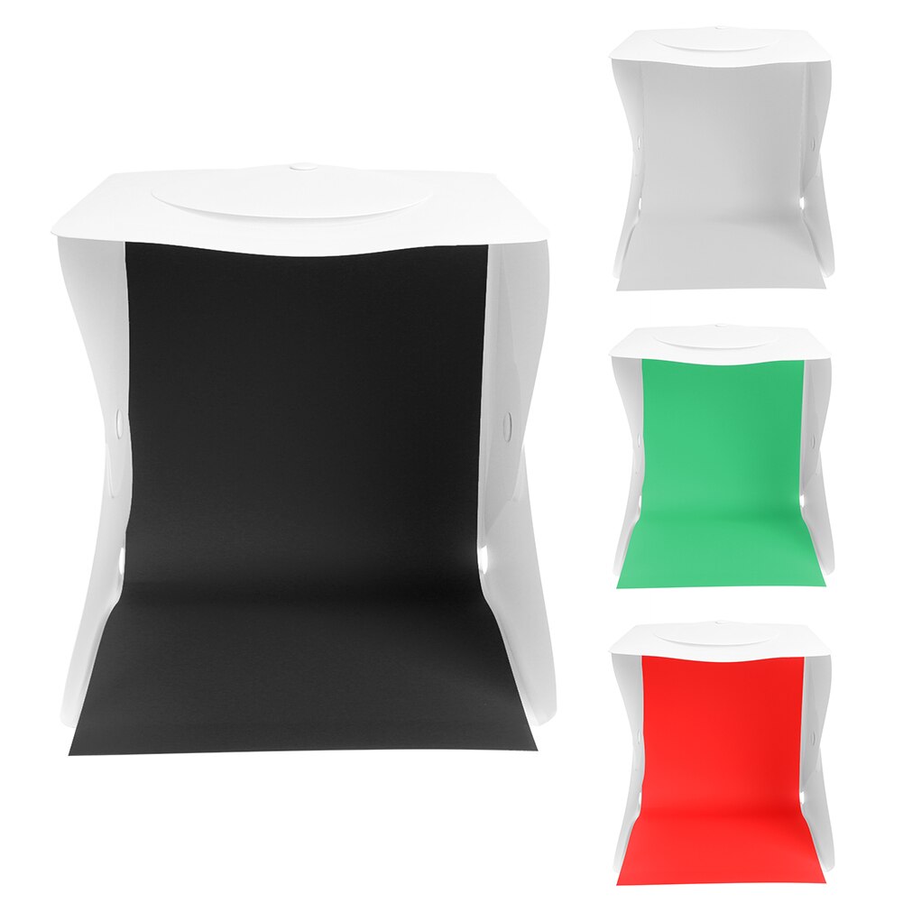 Mini lightbox produto atirar caixa de luz fácil usado estúdio foto softbox fotografia caixa de luz tenda com led anel luz 4 backdrops