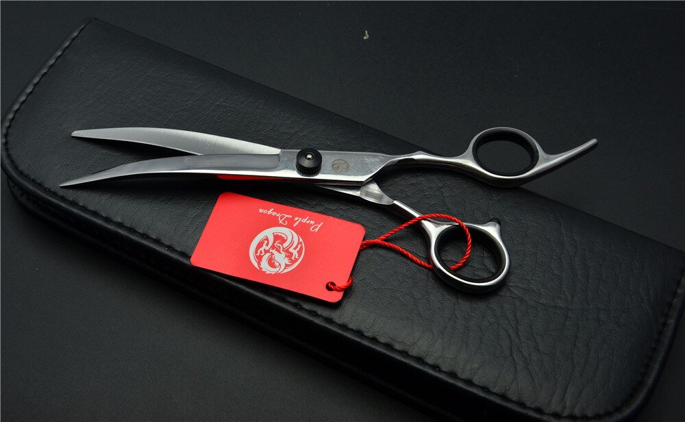 6.0 inch 17.5cm 4 Colours Brand Curve Hairdressing Scissors Best Dogs Cats Bent Down Cutting Shears Pets Hair Scissors