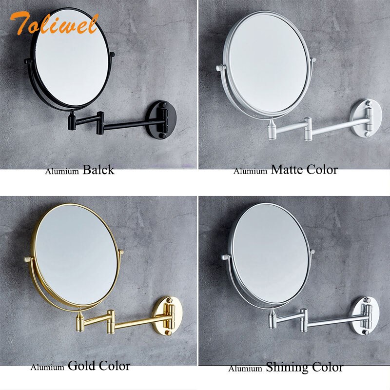8&quot; Round Magnifying Mirror Double Side 3x to 1x Bathroom Make Up Mirror Wall Mount 3D71921