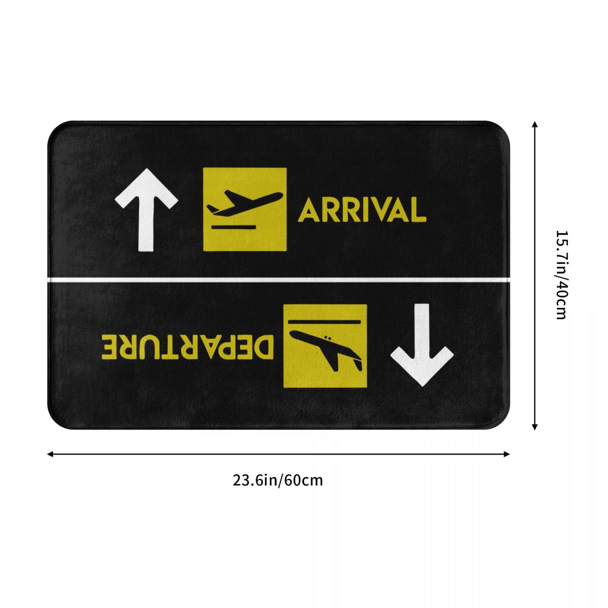 Arrivals Departures The Exit Mat Flannel Rug Non-Slip Airplane Airport Flight Welcome Mats for Living Room Bathroom Balcony Mats