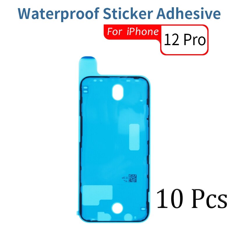 10 sztuk wodoodporna naklejka dla iPhone 6 6s 7 8 Plus X XS MAX XR 11 12 Pro Max wodoodporna naklejka klej ekran LCD klej: 10 Pcs For i12 Pro