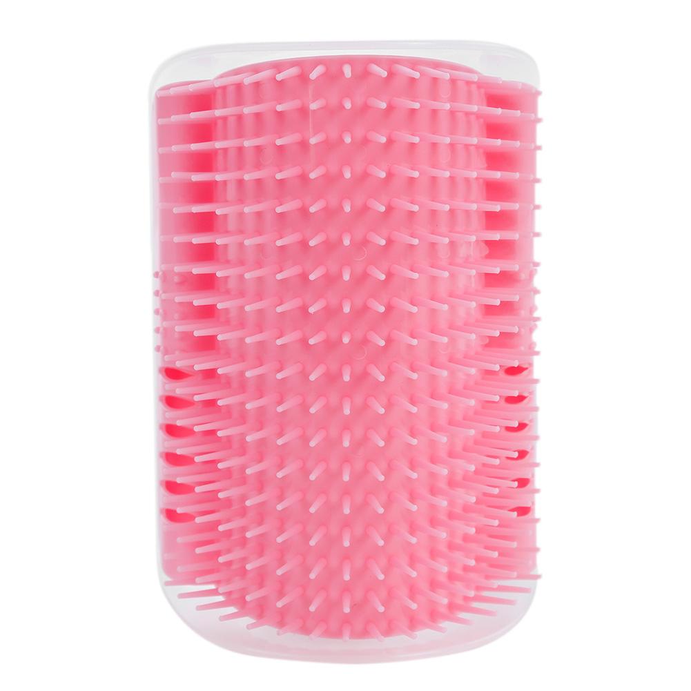 Cat Scratcher Brush Corner Cat Massage Self Groomer Comb Brush Cat Rubs the Face with a Tickling Comb Cat Pet Supplies: Pink