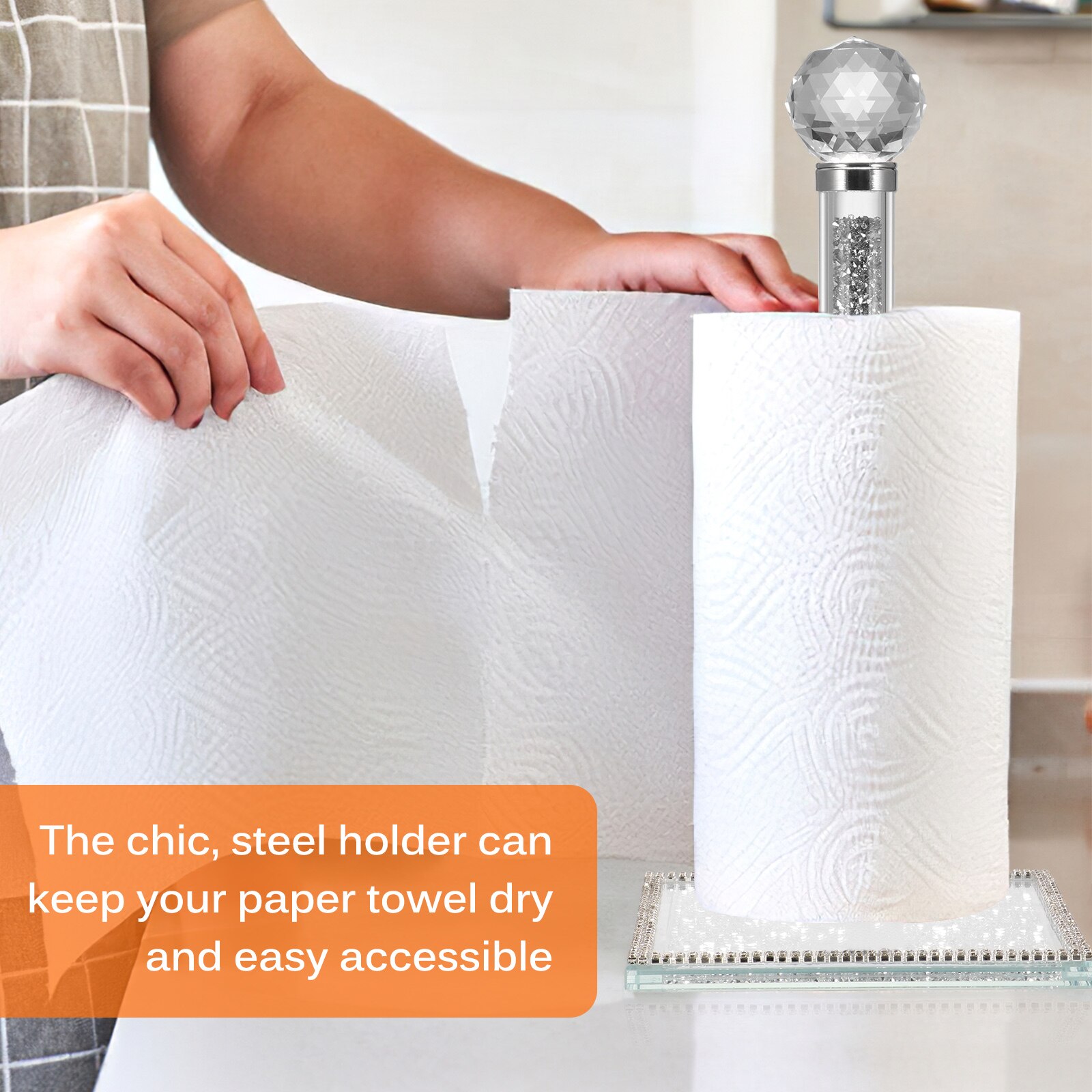 Crystal Gold Chrome Bathroom Toilet Paper Holder Wall Mount Tissue Roll Hanger Copper Bathroom Accessories Kitchen Holder