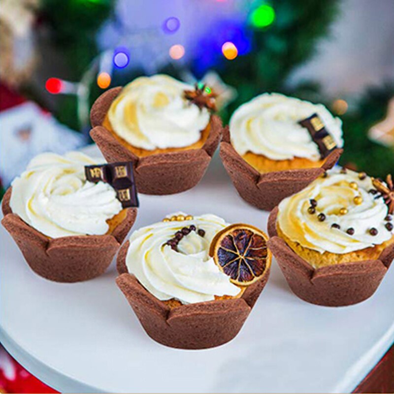 Plastic Ronde/Phyllo Tarte Shell Mold Set Omvat Taart/Gebak Sabotage Deeg Druk Cookie Cutter Bakvorm Voor banketbakker 059