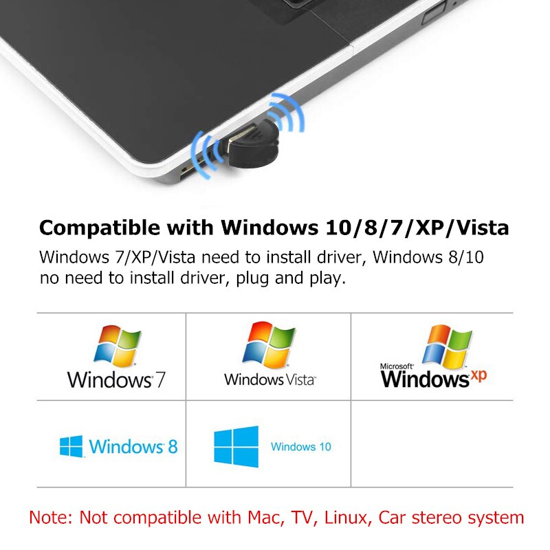 Bluetooth Adapter 4.0 USB Dongle Bluetooth Music Receiver For PC Computer Wireless Bluthooth Mini Bluetooth Transmitter Adapter