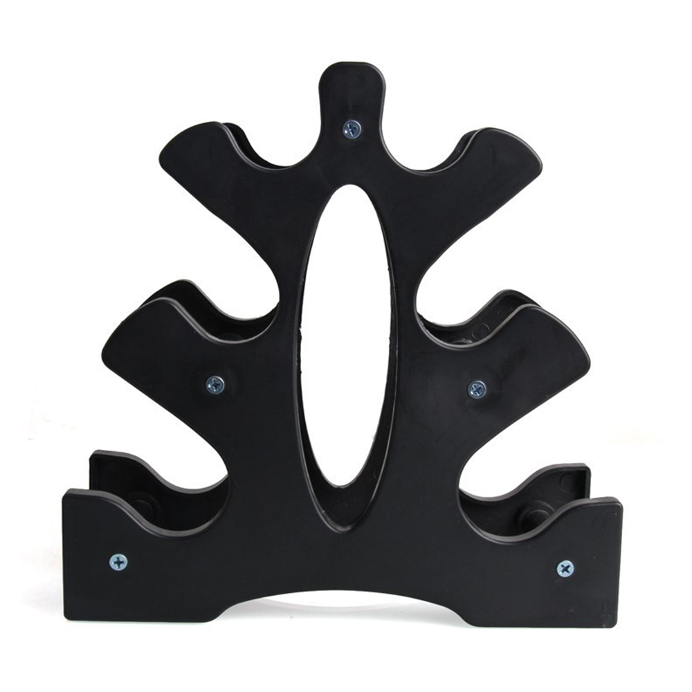 3-Tier Dumbbell Bracket Home Office Triangle Small Leaves Dumbbell Storage Rack Gym Fitness Equipment Rack Accessories
