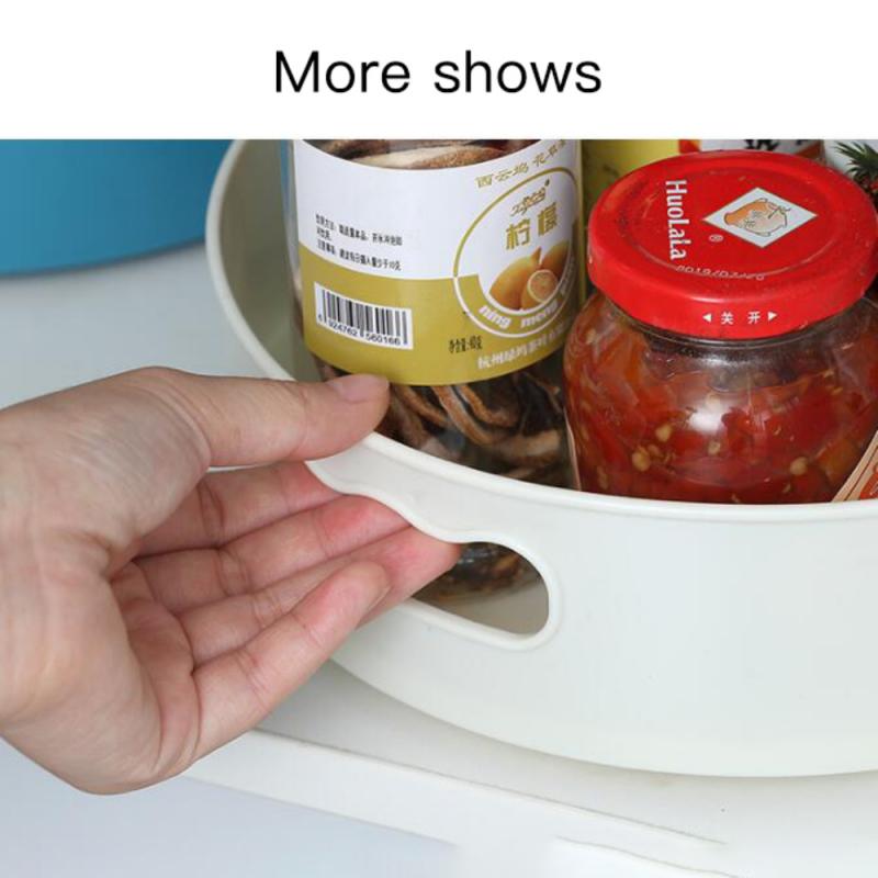 Multi-fonction 360 Rotating Tray Non-Skid Kitchen Storage Containers Snack Fruit Food Plate Dried Storage Tray Home Storage Tool