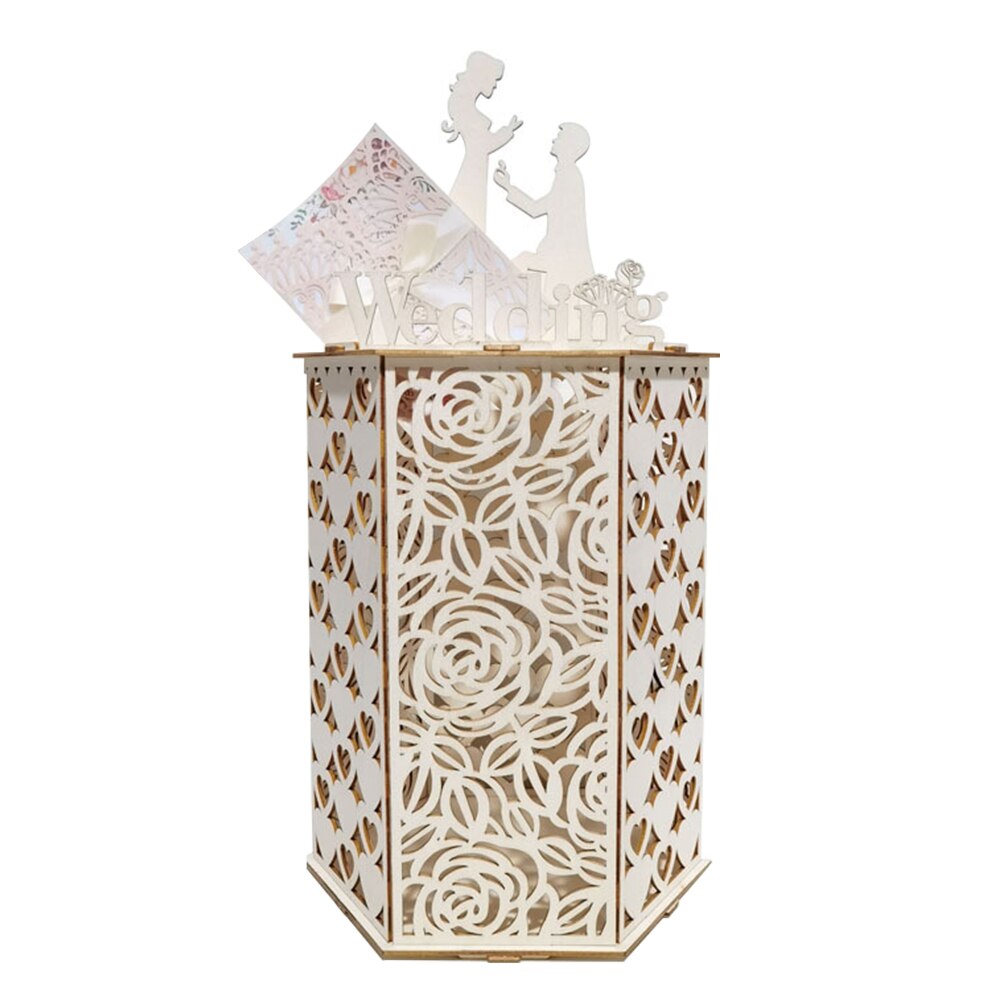 Birthday Anniversary Collection Mailbox DIY Baby Shower Wooden Hexagon Graduations Receptions Wedding Card Box Party Decor