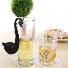 1 st svan sked te sil infusionssked tesked påse filter kök plast tekanna återanvändbara kapslar drinkware matlagning accessoies