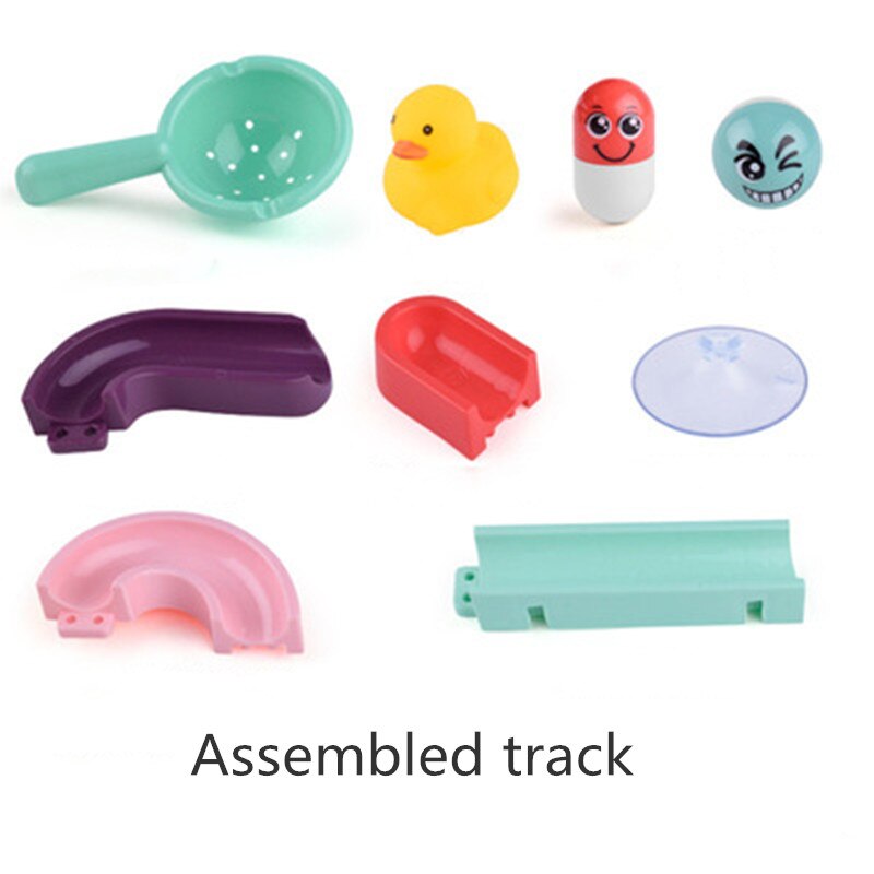 Baby Shower Speelgoed Badkamer Zuignap Track Water Game Kraan Bad Water Spray Tool Zwemmen Bad Speelgoed Kinderen Douche Speelgoed: Assembled track