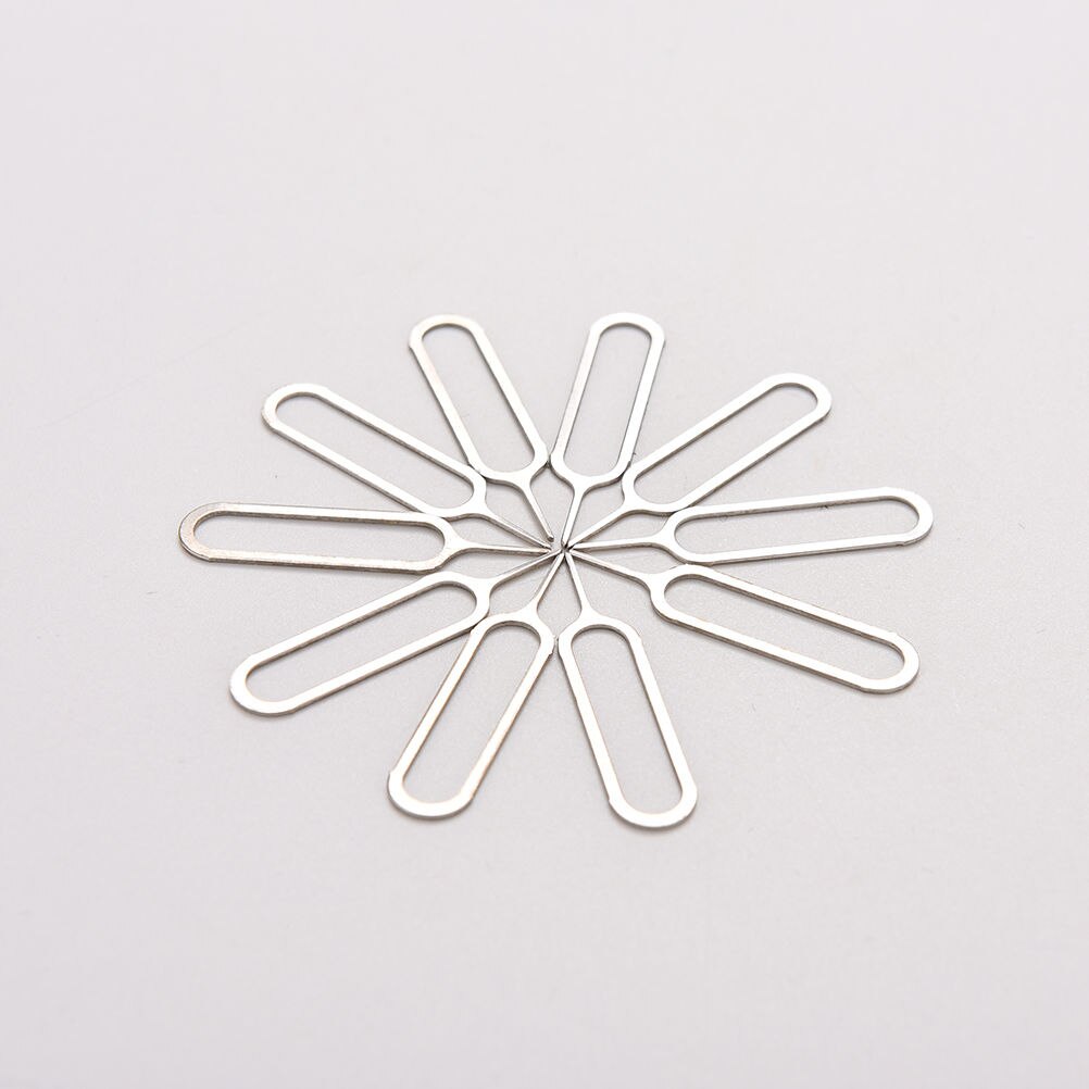 10 unids/set de tarjeta Sim, bandeja de extracción, Pin de expulsión, herramienta clave, aguja de acero inoxidable para huawei, para iPhone, iPad, Samsung