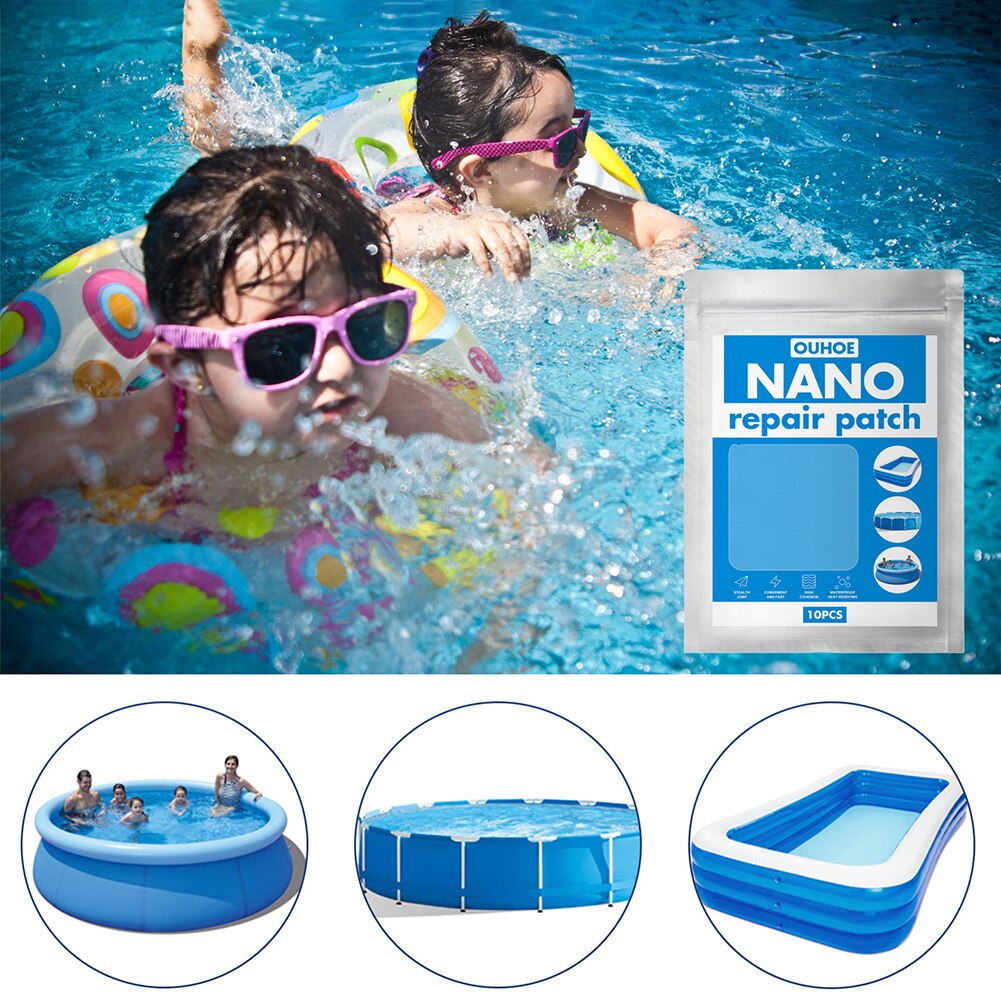 10/20/30Pcs Swimming Float Repair Patch Pool Inflatable Toys Adhesive Repair Tape Outdoor Swimming Pool Accessories