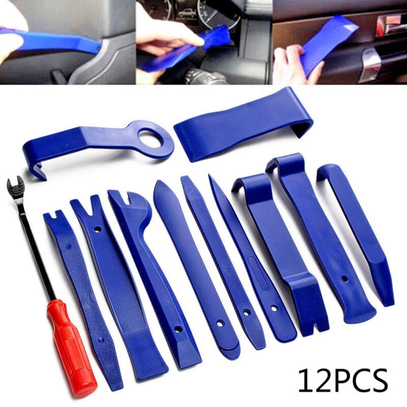 12PCS Car Repair Tool Set Auto Radio Portable Mechanics Auto Door Removal Tools Car Stereo Disassembly Hand Tool Kit