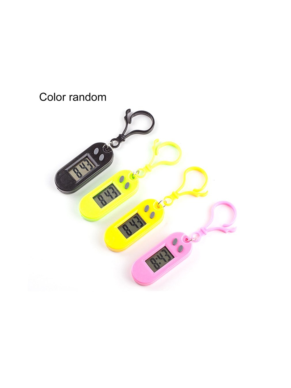 1Pcs Multifunctionele Speelgoed Horloge Sleutelhanger Rugzak Zakhorloge Elektronische Horloge Led Test Horloge Willekeurige Kleur: Default Title
