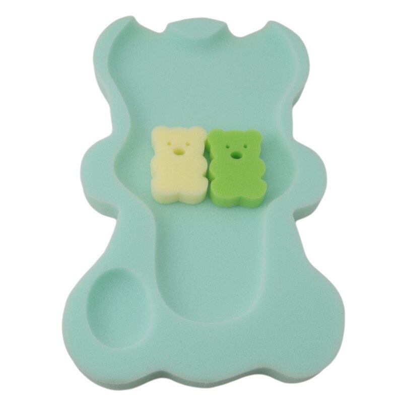 Baby Bath Sponge Mat Non-slip Sponge Mat Cute Cartoon Bath Mat Mom Must For Baby Care MU894341: Mint Green