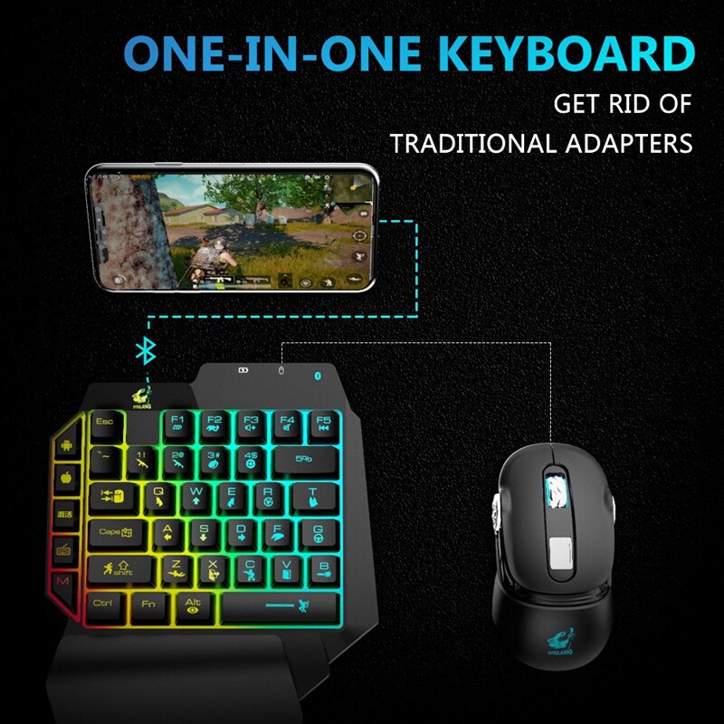 G11 39 Keys Mini Wireless Single-Handed Keyboard Bluetooth 4.2 Phone PC Macro Gaming Keypad for Windows Android IOS