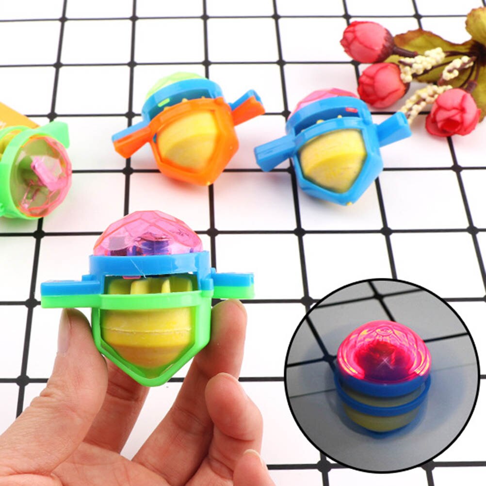 10 Stuks Willekeurige Kleur Fun Kids Tol Fluitje Gyro Speelgoed Blazen Rotatie Stress Desktop Tol Speelgoed Kids #40