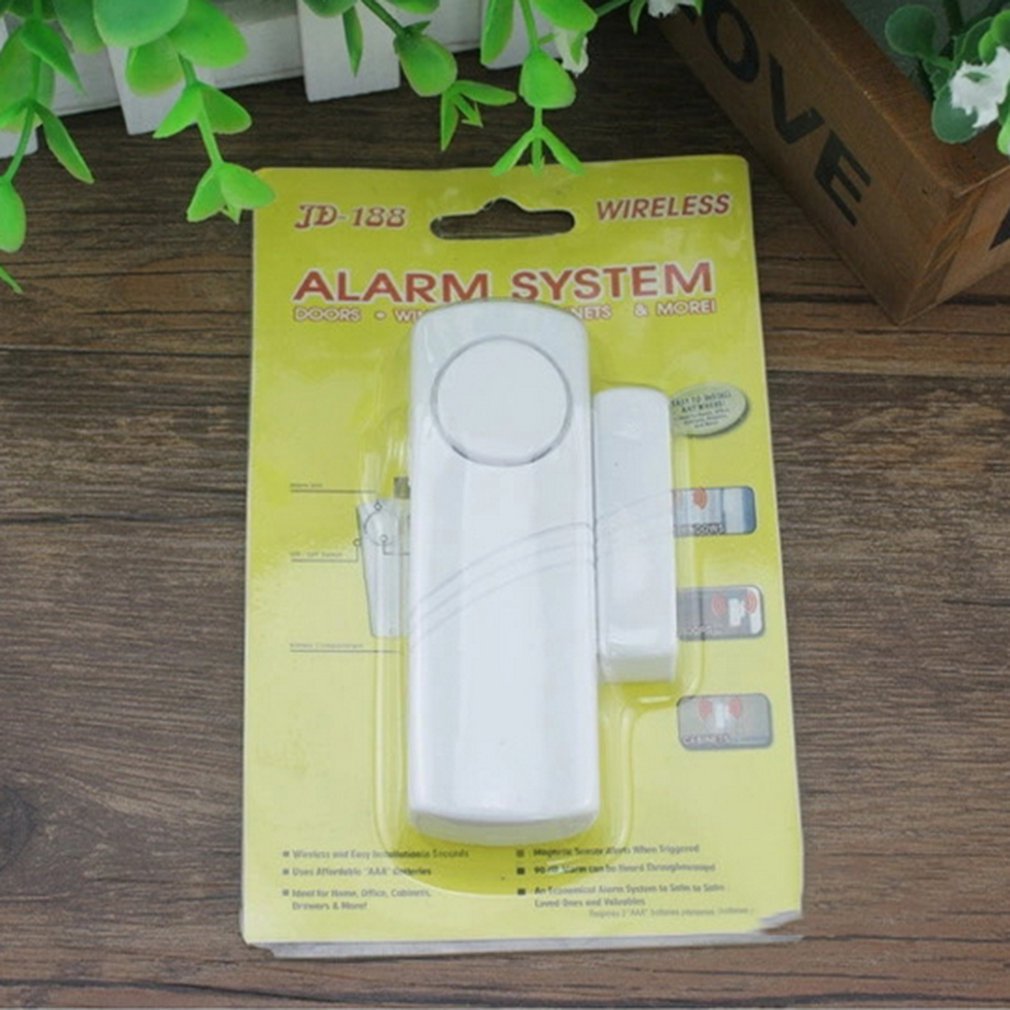 Door and Window Security Alarm Wireless Time Delay Alarm Magnetic Triggered Door Open Chime for Home Security