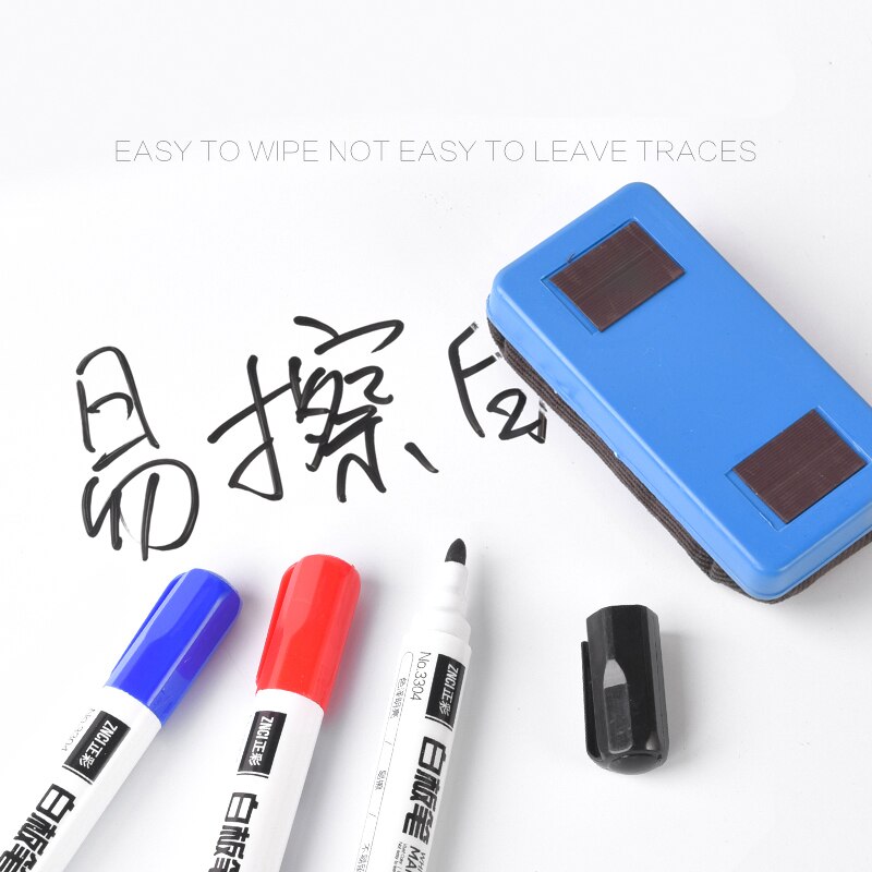 10 stks uitwisbare Whiteboard Marker Rood zwarte inkt pen voor witte boord Briefpapier Office materiaal schoolbenodigdheden 2501