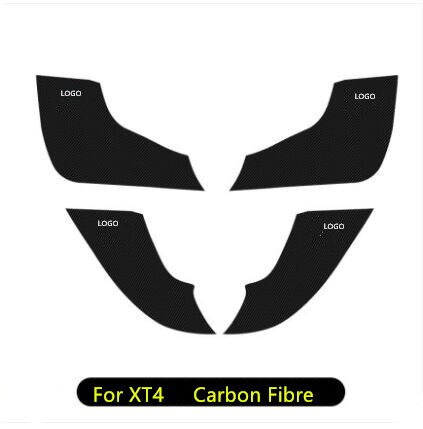 4 stk/sæt sort /kulfiber pu læder døre anti-kick pad måtte til cadillac atsl  xt5 xts  ct6 aab 251: Til  xt4 kulfiber
