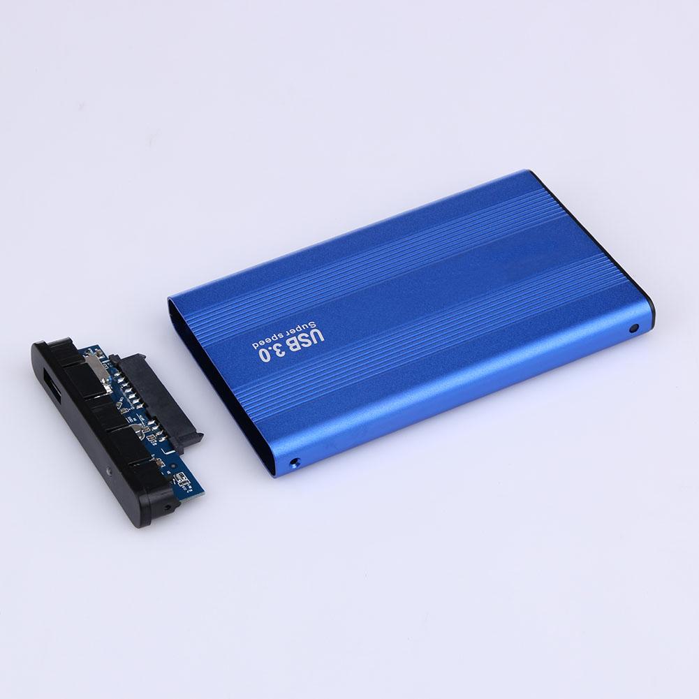 2.5inch USB 3.0 SATA III External Hard Drive HDD Hard Drive Enclosure Case HD Enclosure Super Speed For Windows Mac OS Blue