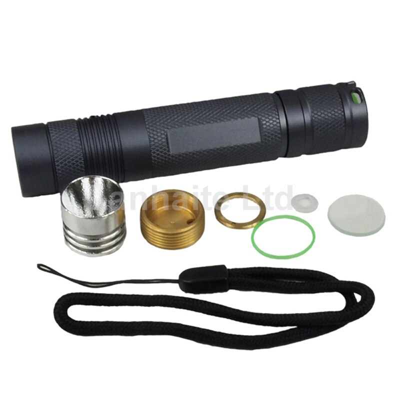 DIY S2 LED Flashlight Host 124mm(L) x 24mm(D) - Grey