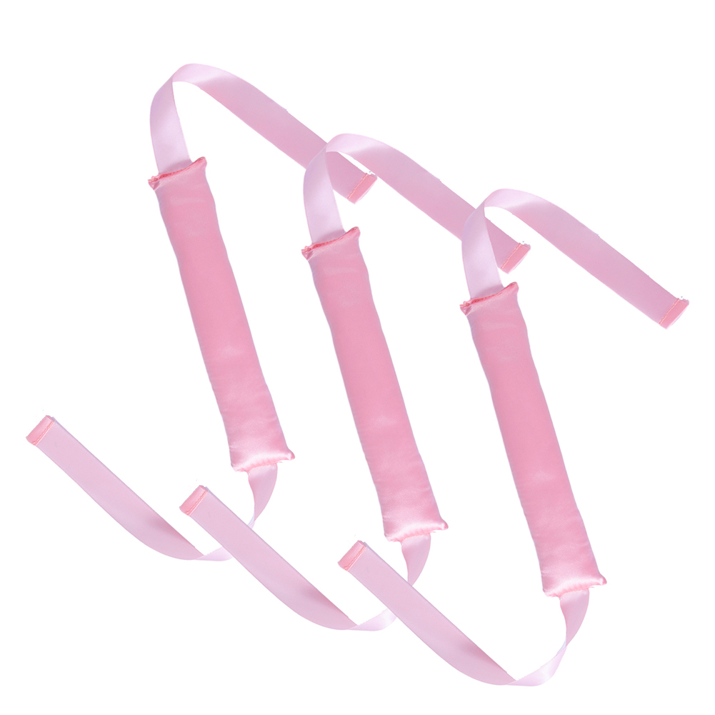Bigoudi sans chaleur, rouleaux paresseux, tiges de curling sans chaleur, bande de sauna, bigoudis doux, boucles de sommeil de nuit, outils de coiffure, 3X: Rouge