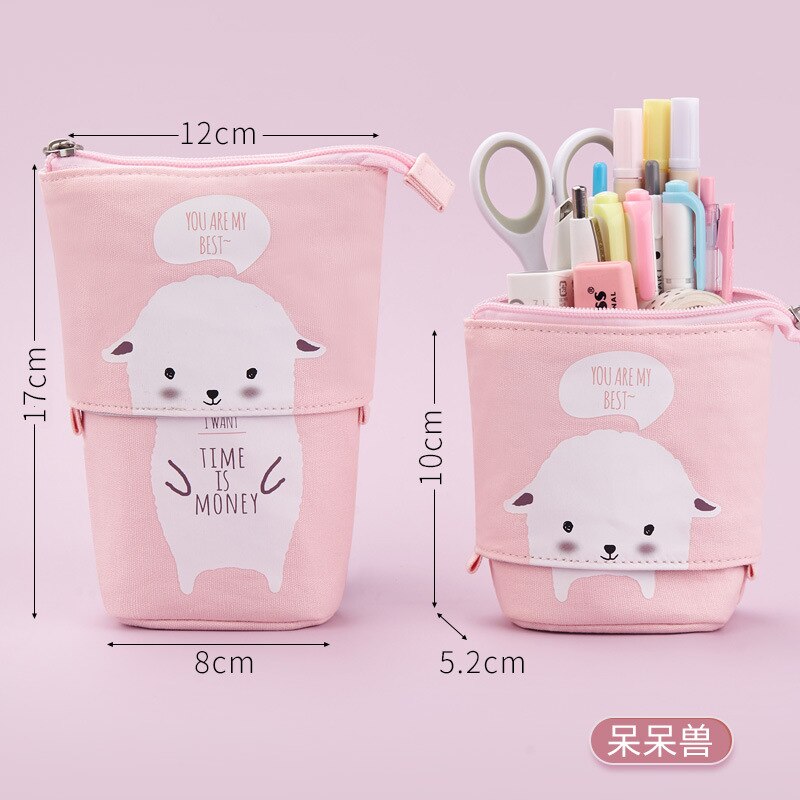 Cute Unicorn Pencil Case School Pencil Case for Girls Boys Penal Pen Box Cat Telescopic Stationery Bag Kit Large Pouch Supplies: Style 09