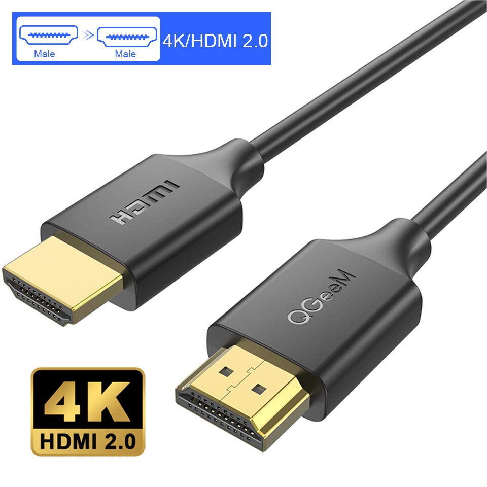 QGeeM 4K HDMI Extension Cable Extender Adaptador HDMI 2.0 para Xiaomi Xbox Series X PS5 PS4 TV Box Chromebook Computadoras portátiles Tabletas Apple TV Macho a hembra HDMI Divisor HDMI Cables de alambre digital 4K HDMI