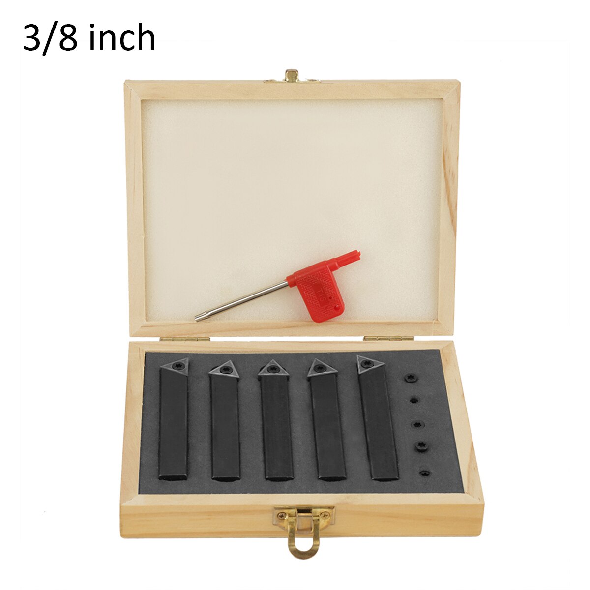 1/4 Inch Mini Indexable Carbide Lathe Turning Tool Holder Lathe Bit Set with Carbide Inserts 5 Pieces Lathe Cutter Turning Lathe: Type 2