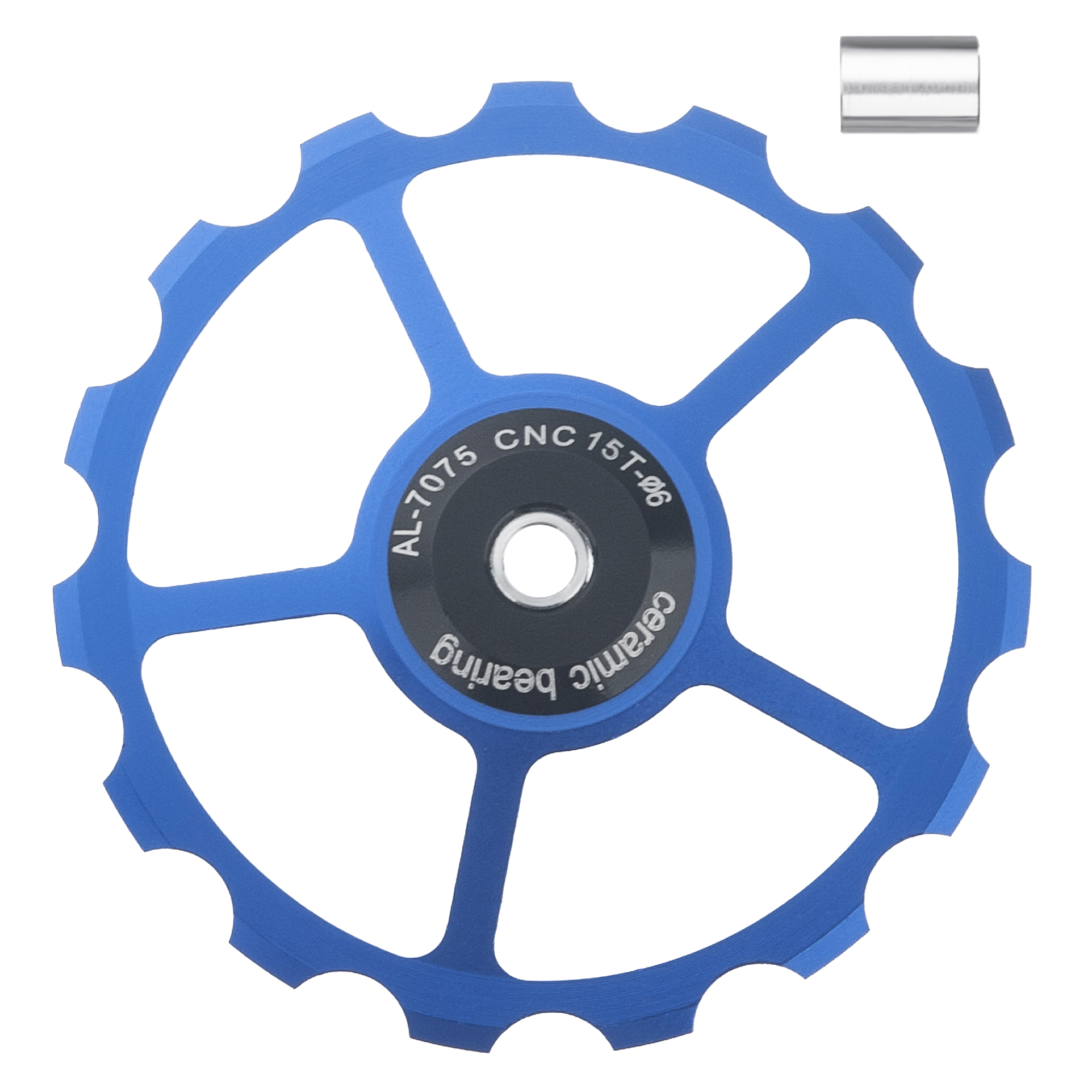 SENSAH MTB desviador trasero de bicicleta rueda Jockey polea de rodamiento de cerámica AL7075 CNC rodillo guía de bicicleta de carretera 11/12/13/14/15T: Castaño