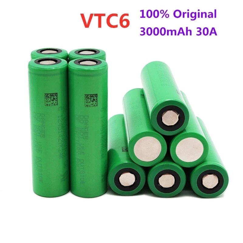 1-10pcs Original US18650 VTC6 Li-ion Rechargeable 18650 Battery for VTC6 30A 3000mah forSony Toys Tools Flashlight