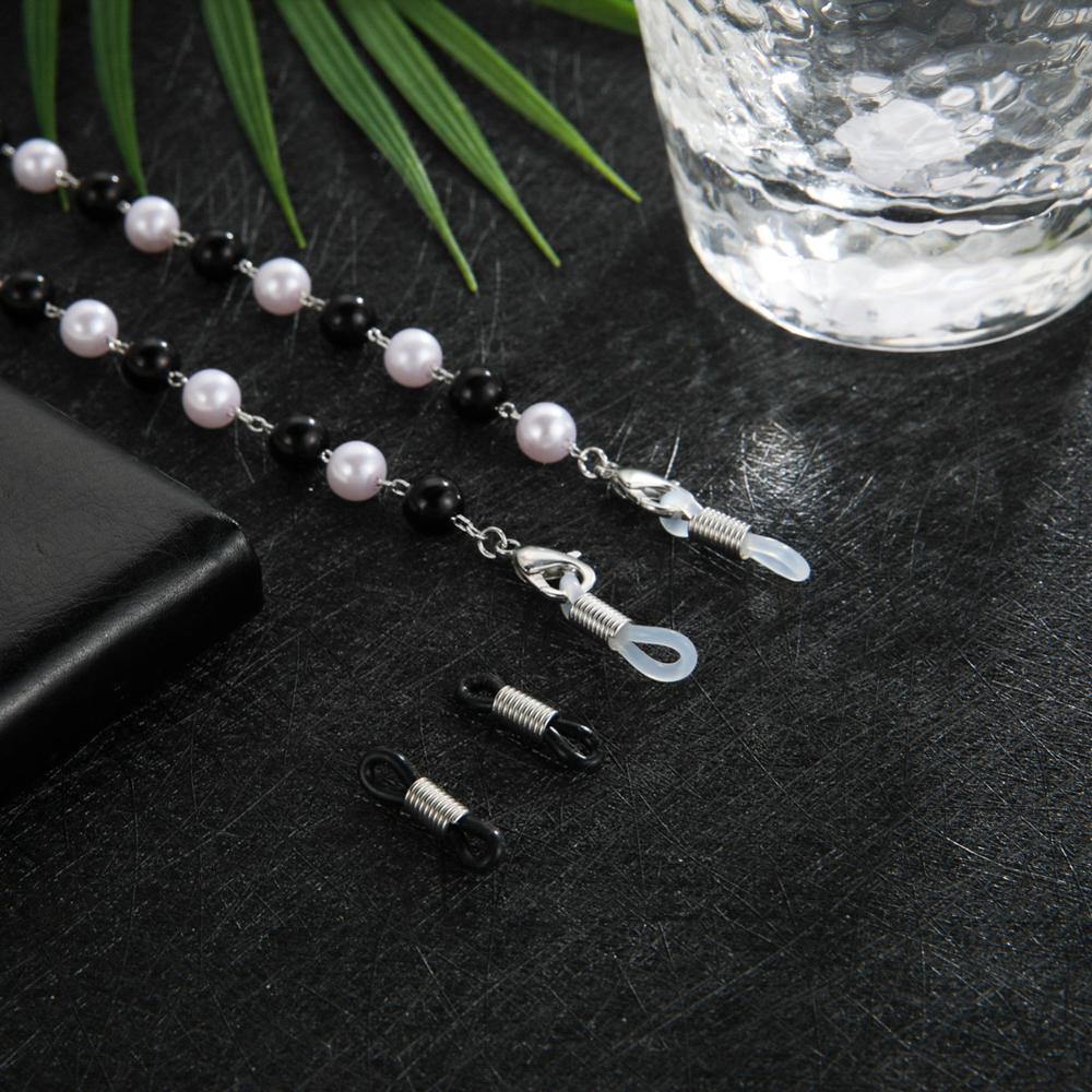 Skyrim Chic Pearl Beaded Glasses Chain for Women Sunglasses Chains Lanyards Neck Strap Rope Reading Eyeglasses Cord Holder: D-Silver