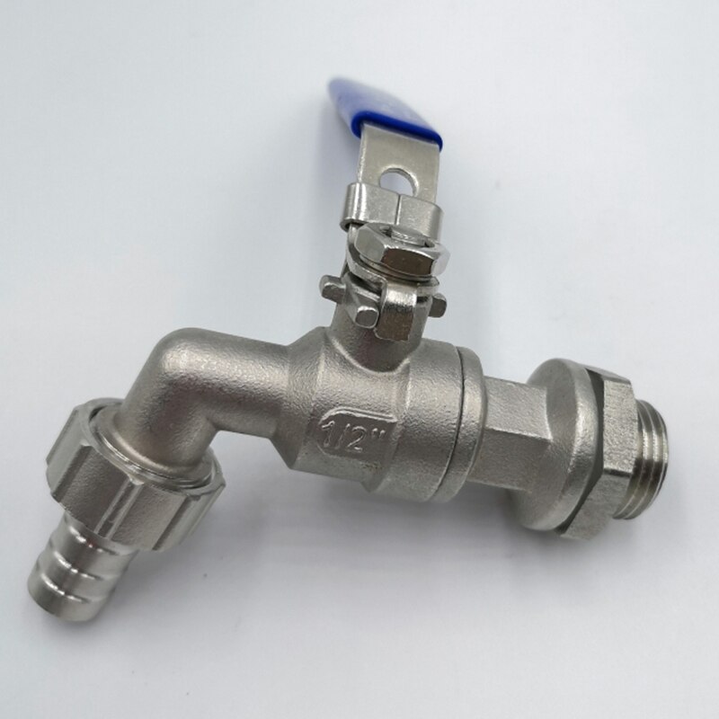 Stainless Steel Hose 1/2 Inch Faucet Tap Ball Valve Weldless Bulkhead Npt Barb Bar Kitchen Accessories Homebrew Tool