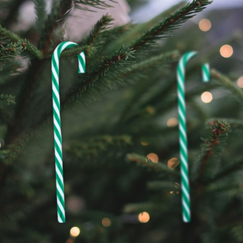 12 stuks decoratieve hangers in de vorm van een zuurstok, hangende kerstboomdecoratie in de vorm van een zuurstok: Stijl 1