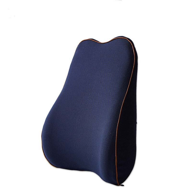 Cojín Lumbar de malla transpirable 3D para aliviar el dolor de ciática, cojín para la espalda del coche, soporte Lumbar de espuma viscoelástica, almohada Lumbar ergonómica: Mesh blue