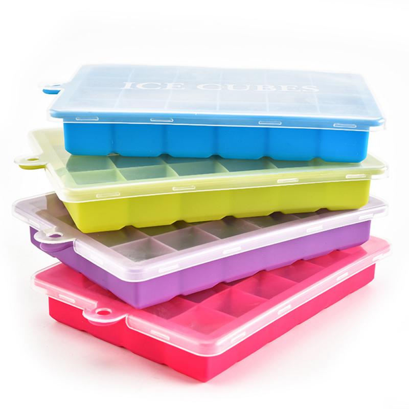 Tray Easy POP Out Silicone Round Cubes Maker Drink Freezer Jelly Moulds