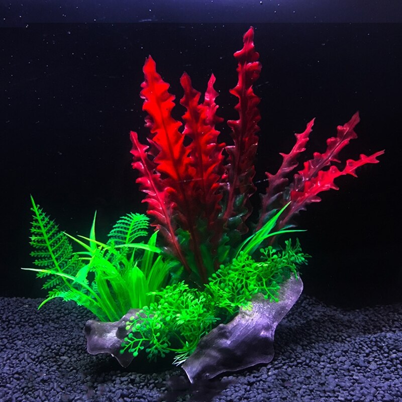 Plastic Water Planten Voor Aquarium Realistische Kunstmatige Planten Gras Ornamenten 8.7 Inch Hoge Aquarium Decoraties: K704