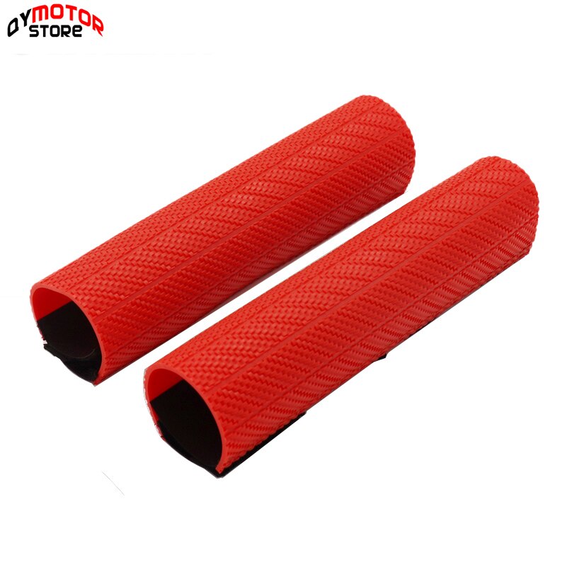 Rubber Schokdemper Voorvork Protector Guard Wrap Cover Voor Honda Suzuki Yamaha Exc Husqvarna Motocross Dirt Bike: red