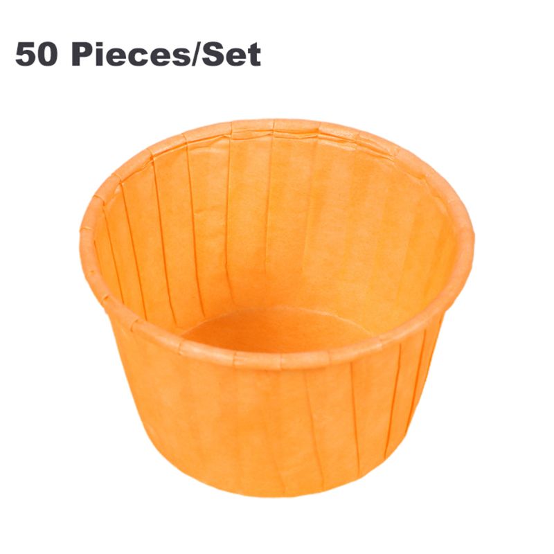 50pcs Muffin Cupcake Paper Cup Oilproof Cupcake Liner Baking Cup Tray Case X6HC: E