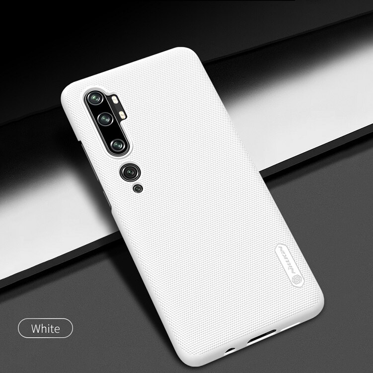 For xiaomi mi note 10 case NILLKIN Frosted PC Matte hard back cover Phone Holder for xiaomi mi cc9 pro case Mi Note 10 Pro: For Mi CC9 Pro / White