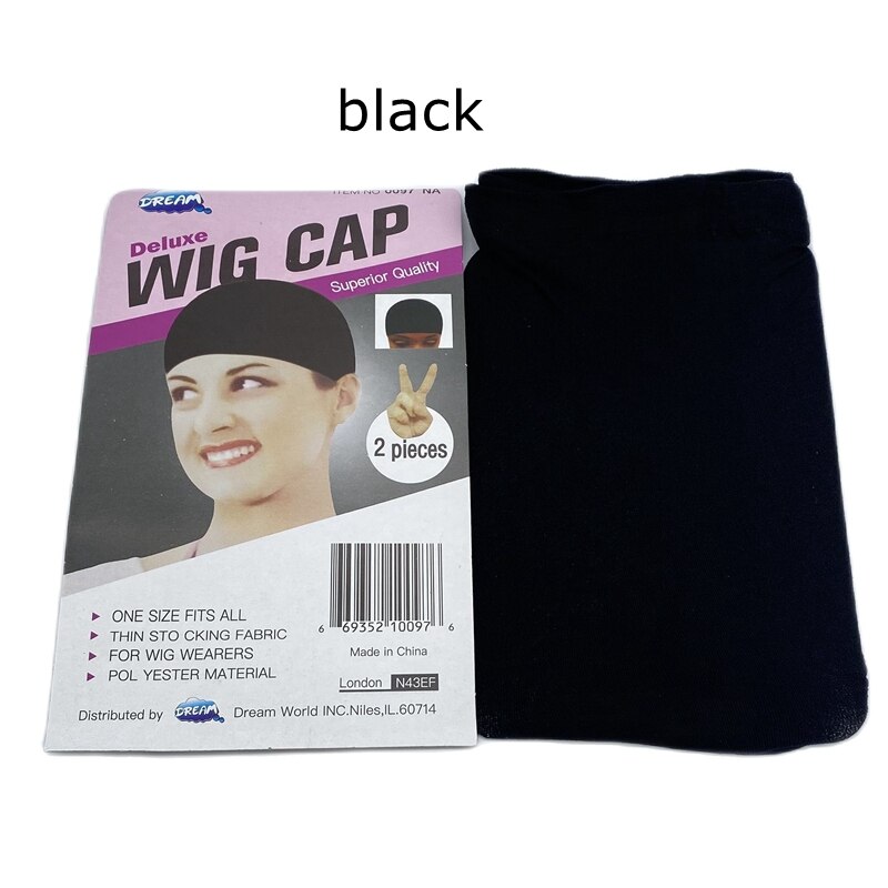 20 Stuks Beige Pruik Cap Polyester Haarnetje Haar Mesh Pruik Weven Cap Rekbare Elastische Haarnet 2 Stuks/pak 5 Kleur: 20 pcs black