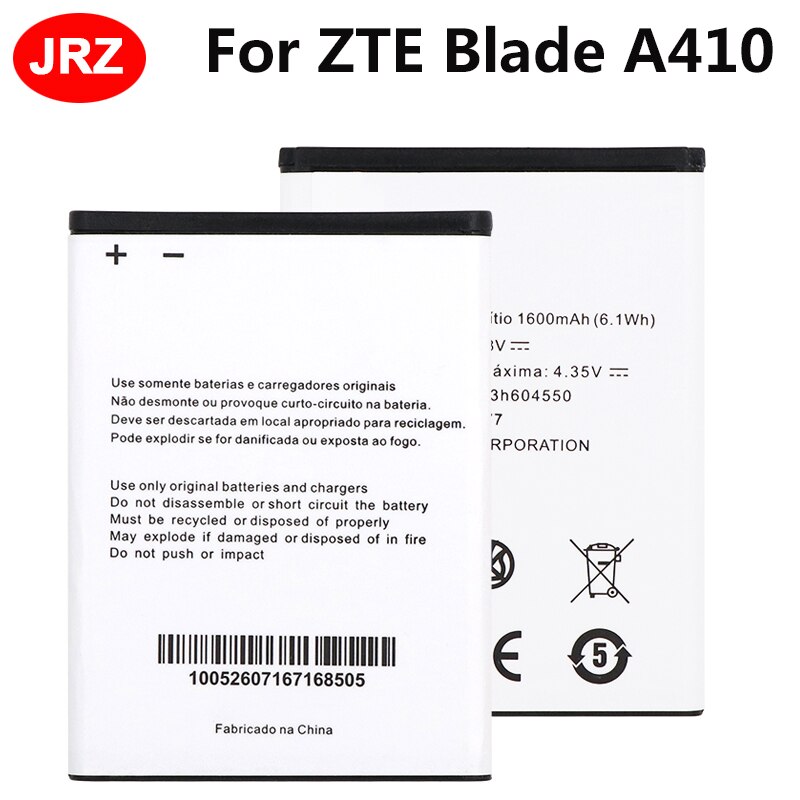 Li3816T43P3h604550 1600Mah Batterij Voor Zte Blade A410 Batterij Hight Capaciteit 3.8V Top Vervangende Mobiele Telefoon Batterijen