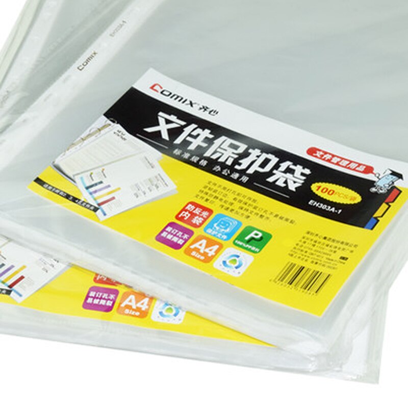 Comix 11 holes Elastic Folder A4 Size Document Bag for File Folder 20pcs/lot Sheet Protector EH303A
