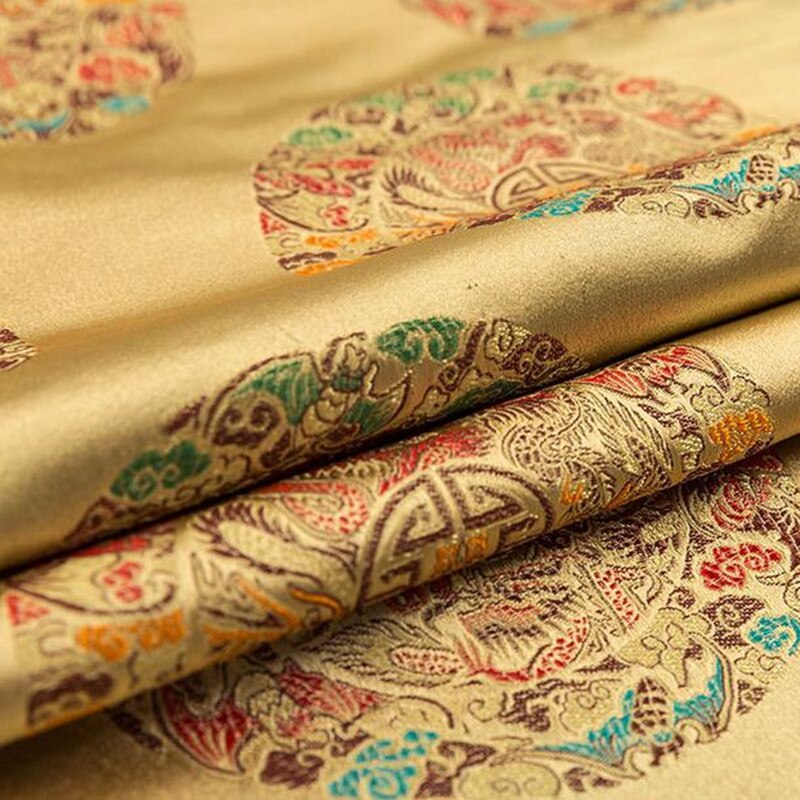 1 Yard chinois traditionnel soie brocart tissu Cheongsam vêtements Costume robe soie tache tissu