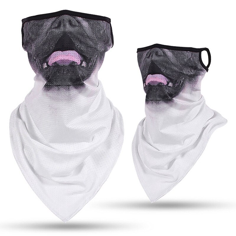 3D Animal Bandana Buffs Neck Gaiter Cycling Fishing Windproof Balaclava Face Mask Scarf Outdoor Hiking Ear Hang Neck Cover