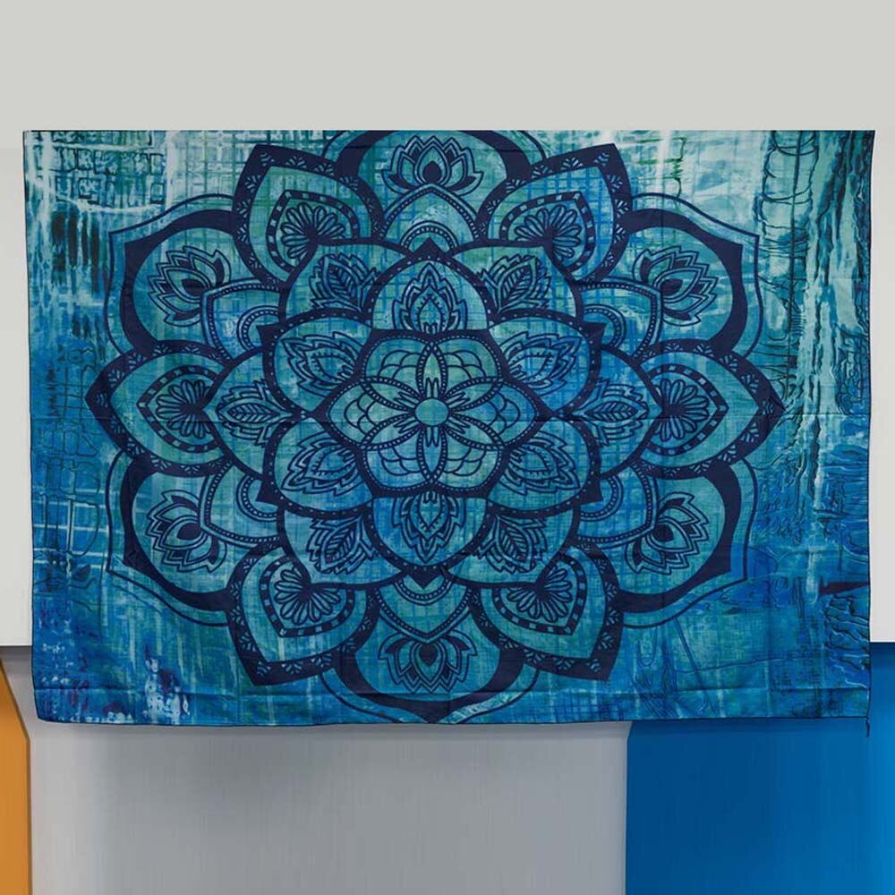 Tapisserie d'éléphant indien grande taille | Tapis mural Boho, Aubusson, motif imprimé coloré de Mandala, pour la plage en bohême